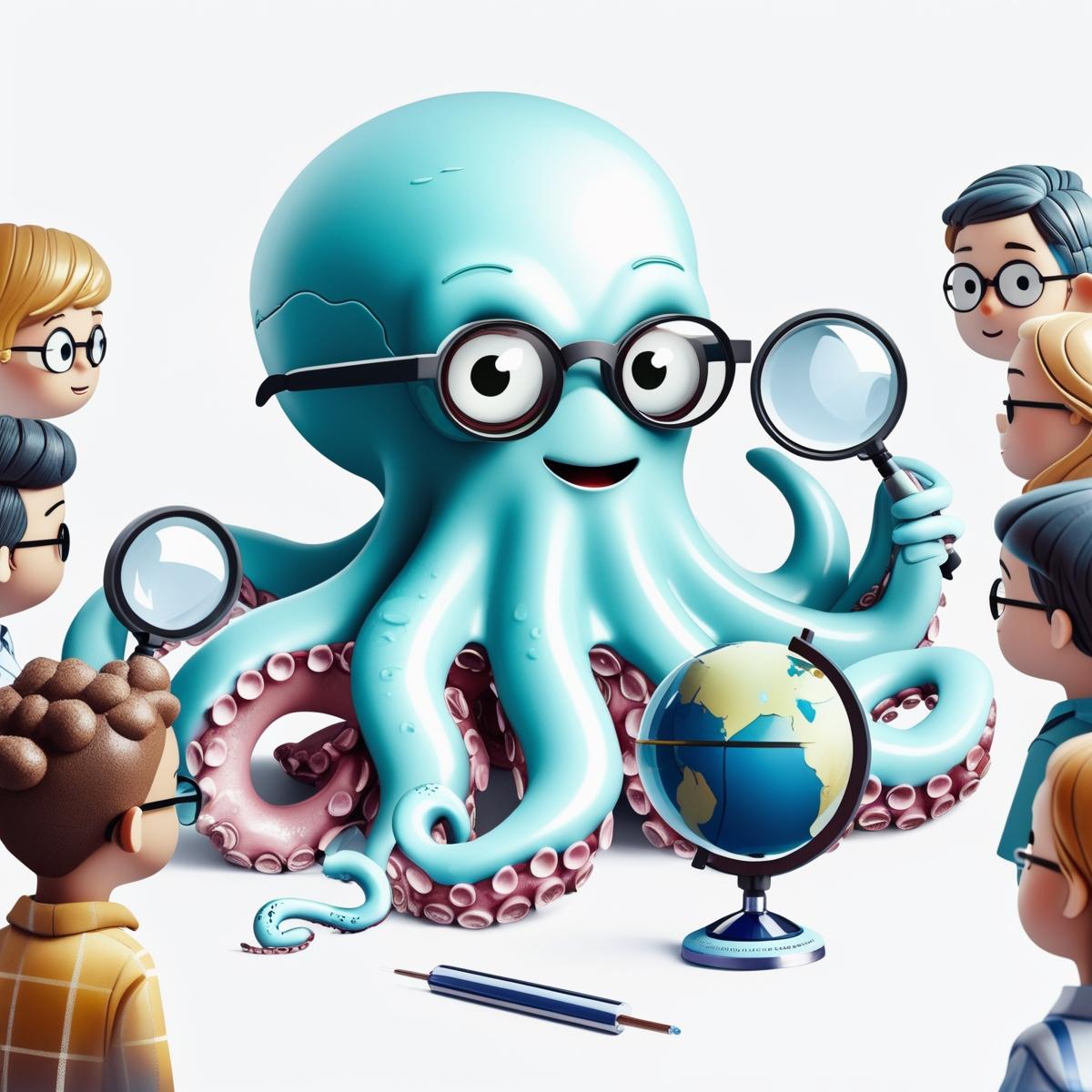 Ima la pieuvre et les enfants découvrant la science